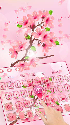 Pink Blossom Flower Keyboard Theme screenshot 2
