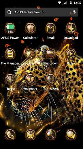Fire Leopard Wolf--APUS Launcher fashion theme screenshot 4