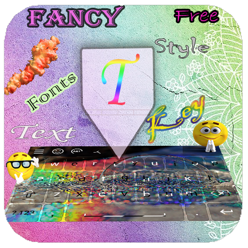 Rainbow Fancy Font Style keyboard icon