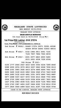 Nagaland Lotteries Result screenshot 3