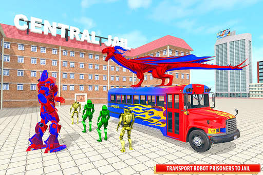 Flying Dragon Robot Transform: Bus Robot Transport screenshot 5