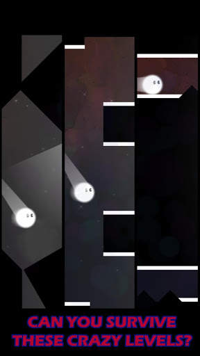 White Bouncing Ball Space Escape Gila Menyenangkan screenshot 7