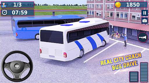 Real City Coach Bus Drive: PvP Free Bus Games 2021 screenshot 3