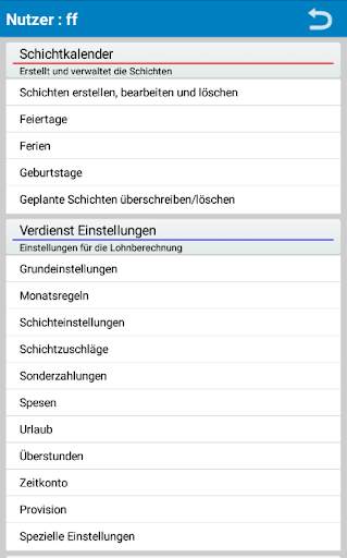 Verdienst Schicht Planer Lite screenshot 4