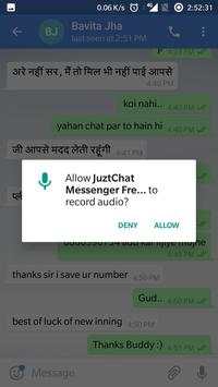 JuztChat Messenger Free Calls and Messages screenshot 7