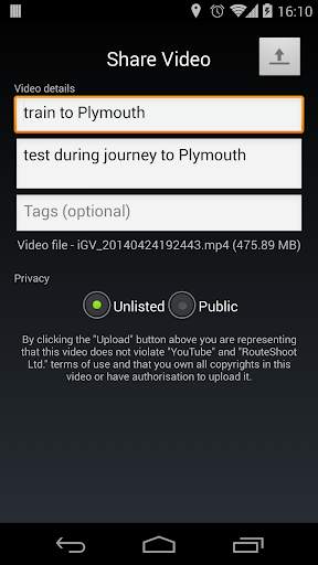 RouteShoot video and GPS app screenshot 5