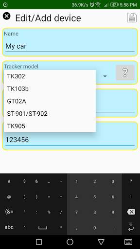 GPS Car Tracker Setting SMS screenshot 4