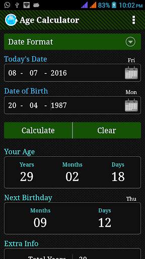 Age Calculator screenshot 1