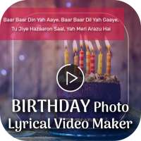 Birthday photo lyrical video maker logo