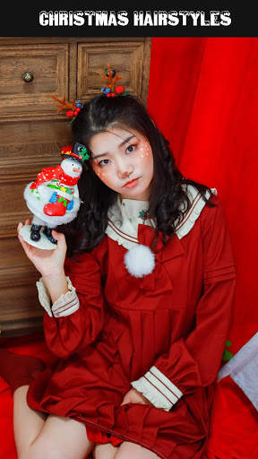 Christmas Girl Hair Changer screenshot 2