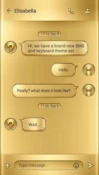 (FREE) GO SMS GOLD 2018 THEME screenshot 3