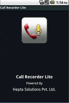 Call Recorder Lite System screenshot 1