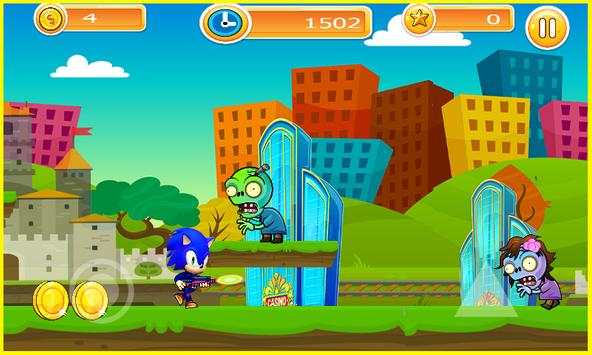 Adventur...Sonic attack Run vs Zombie boom screenshot 3