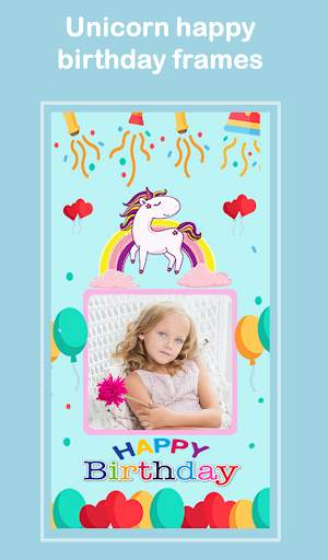 kids photo frame unicorn screenshot 5