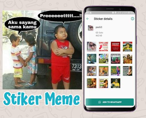 Stiker Meme Perang Gambar WA Stiker screenshot 5