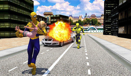 Flying spider crime city rescue game screenshot 3