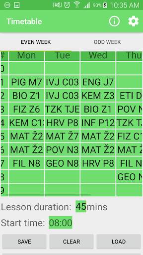 Timetable screenshot 4