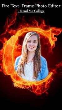 Fire Text Frame Photo Editor - Blend Me Collage 2 تصوير الشاشة