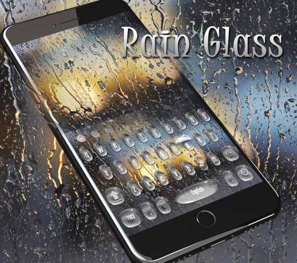 Rain Drop Keyboard Theme Rain Glass screenshot 1