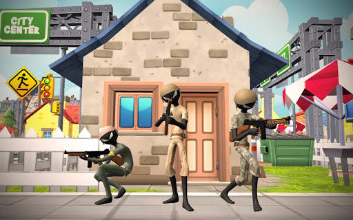 Stickman Battle Royale Free Firing : WW2 Battle screenshot 1