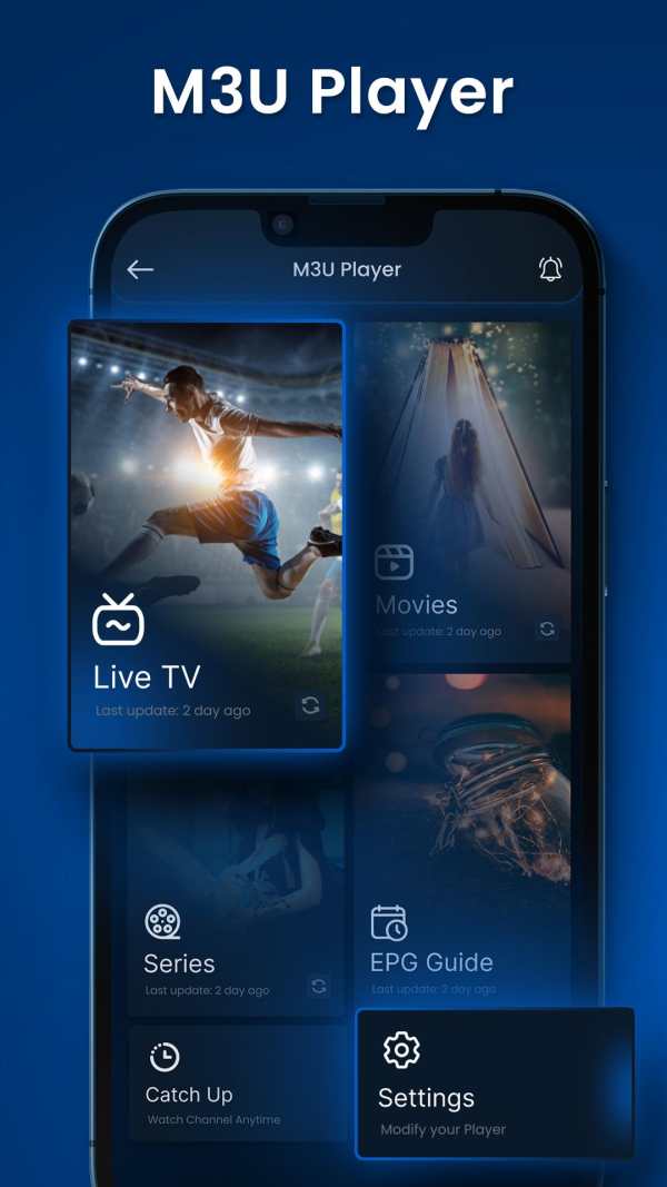 M3u Playlist IPTV Player screenshot 1