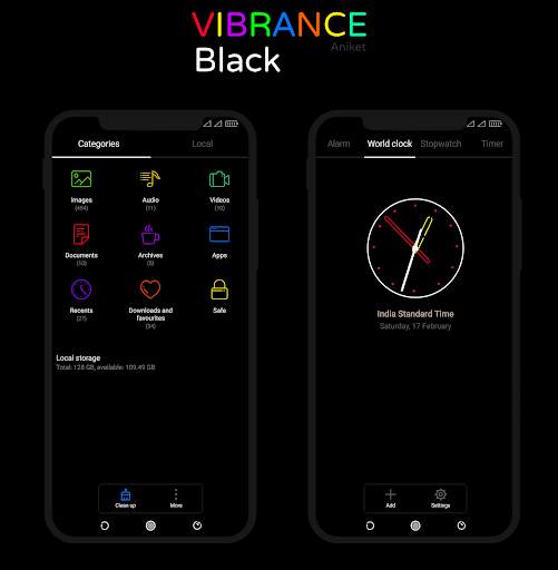 Vibrance Black EMUI 8/5 Theme screenshot 3