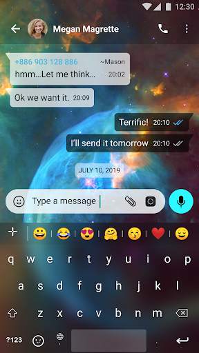 2021 Galaxy Universe Theme -> GB Whats Plus Azul screenshot 2