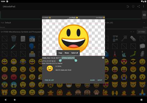 Unicode Pad screenshot 9
