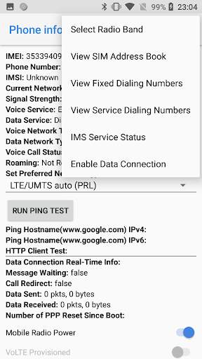 Mobile and Network info screenshot 5