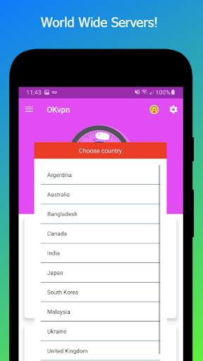 OK VPN - High Speed, Unlimited, Free. screenshot 1