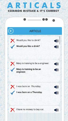 English common mistake & correct  sentences screenshot 7