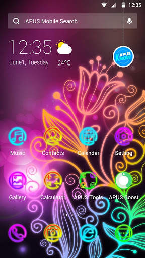 Beautiful neon colorful flowers theme & wallpaper screenshot 2