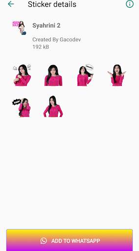 Stiker Syahrini untuk Whatsapp screenshot 5