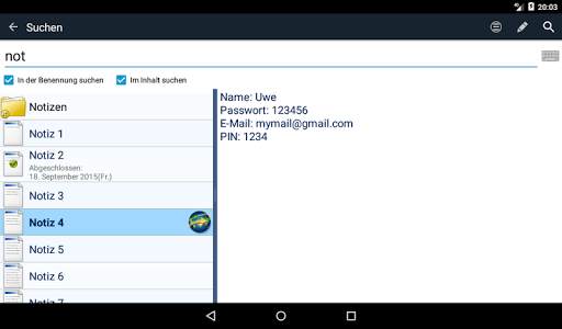 Hierarchische notizen screenshot 9