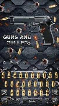 Gun and Bullet Keyboard Theme screenshot 1