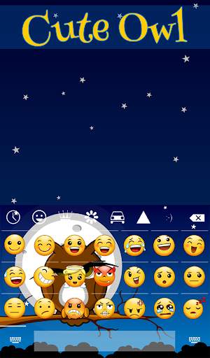 Cute Owl Animated Keyboard   Live Wallpaper screenshot 4