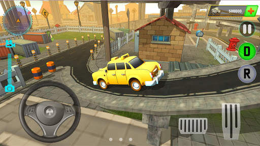 Real taxi driving game : Classic car parking arena screenshot 9