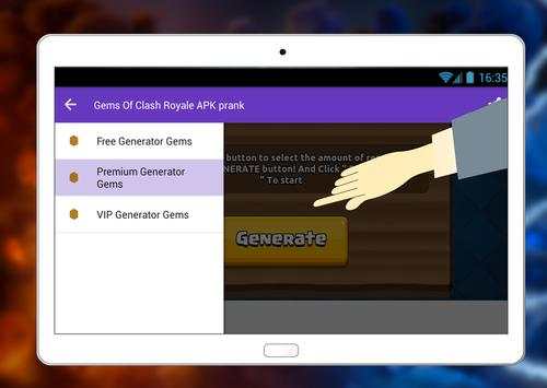 Gems Of Clash Royale APK prank screenshot 10
