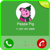 Fake call From Peppa pig icon
