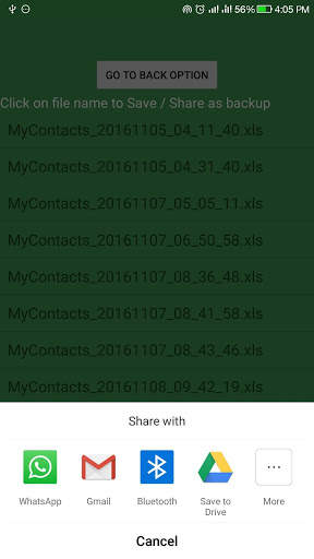 Import Export Contacts Pro 10 تصوير الشاشة