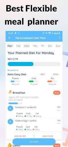 Diety - Diet Plan, Calorie Counter, Weight Loss screenshot 3