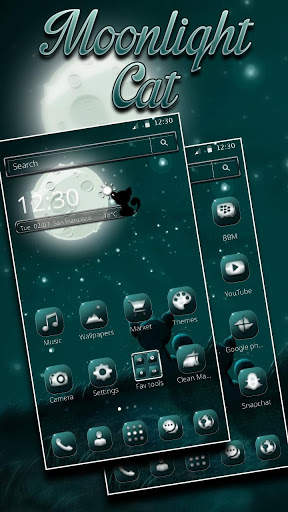 Moonlight Cat Android Theme screenshot 2