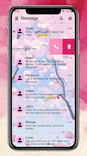 Pink Dream - Free, customize Messenger & SMS theme screenshot 2