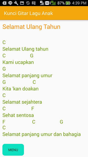 Kunci Gitar Lagu Anak screenshot 4