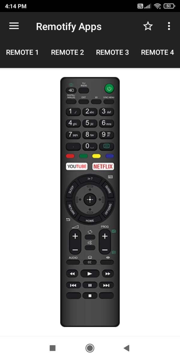 Remote Control For SONY TV screenshot 1