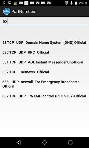 Port numbers screenshot 4