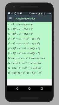 Algebra Formulas скриншот 2