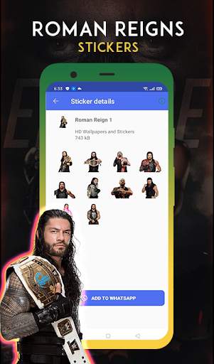 WAStickerApps - Roman Reigns stickers for WhatsApp screenshot 2