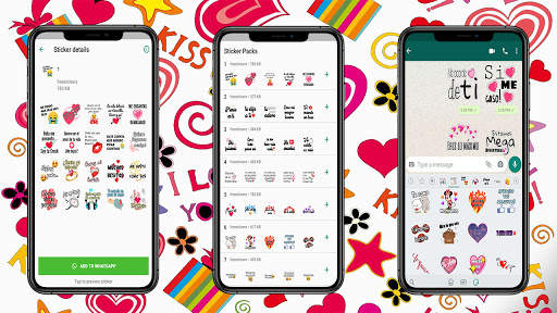 Pegatinas romanticos y frase de amor para WhatsApp screenshot 1