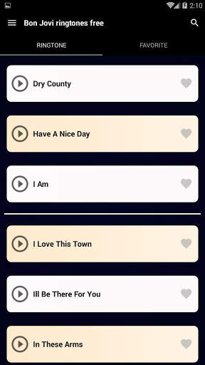 Bon Jovi ringtones free screenshot 8